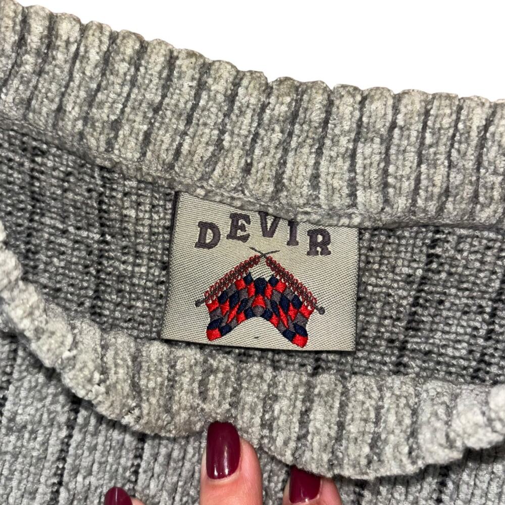 VTG Devir Wool Gray Sweater Men’s 2Xl Casual Workwear Warm Cozy Preppy Academia - Picture 5 of 10